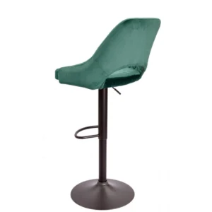 mobiliario-contract-taburete yasur regulable metal negro tapizado velvet 56 verde oscuro 4 3